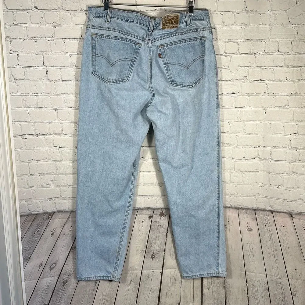 VTG‎ Levis Jeans Mens 40x32 Blue 540 Made In USA Brown Tab Western 90s Denim